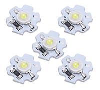 Yosoo Health Gear 25 Chips LED con Base de Aluminio, Cuentas de Lámpara LED de 5 V, 3 W, 200 Lm, para Accesorios de Iluminación de Bricolaje, Linternas, Focos, Faros, Alto Brillo, Baja Decadencia de