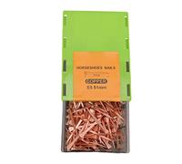 Yosoo Health Gear 250 Clavos de Herradura Chapados en Cobre con Caja de Plástico, Alta Resistencia a la Tracción, Fijación Precisa, Fácil Doblado para Herrar Caballos, Granjas Ganaderas (Hermano)