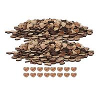 Yosoo Health Gear 300 Confeti de Corazón de Madera, Suministros de Artesanía de Madera Natural para Bodas y Celebraciones del Día de San Valentín