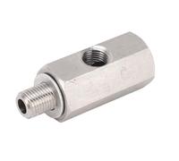Yosoo Health Gear Adaptador en T de Presión de Aceite M10x1.0, Accesorio de Sensor de Acero Inoxidable con Puerto NPT de 1/8 para Instalación de Línea de Alimentación Turbo