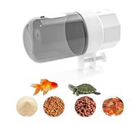 Yosoo Health Gear Alimentador Automático de Peces, Temporizador Inteligente con 3 Modos, Gran Capacidad de 350ml, Porción Ajustable para Tanque de Peces, Tortugas y Ranas (White)