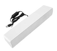 Yosoo Health Gear Altavoz SoundBar para PC, Altavoz para computadora con Cable USB con Auxiliar de 3,5 mm, Subwoofer de Barra de Sonido estéreo portátil para TV, PC, computadora portátil(Blanco)