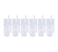 Yosoo Health Gear Amortiguador de Tinta, 6 Piezas en Línea Interfaz Amortiguador de Impresora UV Cabezal de Inyección de Tinta Solvente Amortiguadores de Tamaño Estándar Rectangulares Material PP