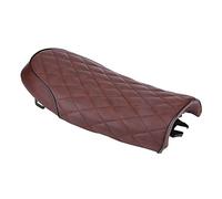 Yosoo Health Gear Asiento Vintage Cafe Racer, Cojín de Cuero PU para Motocicleta, Cojín de Sillín Plano para CG125 GN CG CB400SS(marrón)