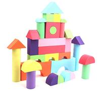 Yosoo Health Gear Bloques de Construcción de Espuma EVA, 52 Piezas, Juguetes de Construcción Apilables Suaves, Bloques Educativos para el Desarrollo de Niños