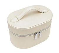 Yosoo Health Gear Bolsa de Maquillaje de Viaje Estuche Organizador de Cosméticos con Forro Extraíble y Bandas Elásticas para Artículos de Tocador para Mujer Cuidado de la Piel 6.5 (Beige)