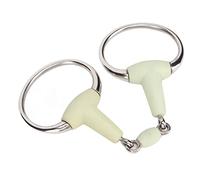 Yosoo Health Gear Broca de la Boca del Caballo, Acero Inoxidable Brocante de Caballo A P PL E Sabor de Goma Horse BoCh Boath Boath bit Snaffle bit para Entrenamiento de Caballos