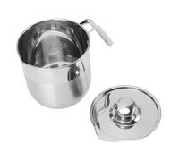 Yosoo Health Gear Bucket Separador de Huevos Resistente Acero Inoxidable de Acero Inoxidable Divisor de Herramientas de Separador, Recipiente de Separación de Blancos de Huevo con Tapa para el
