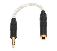 Yosoo Health Gear Cable Adaptador Hembra Balanceado de 4,4 Mm a Macho Estéreo de 3,5 Mm, Núcleo de Cobre de Cristal único, Conectores Chapados en Oro, Conversión de Auriculares Po (Silver)