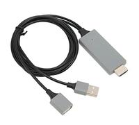 Yosoo Health Gear Cable Adaptador USB Hembra a HDMI Macho HDTV, Interfaz Multimedia HD 1080P Convertidor USB a HDMI, Cable Adaptador USB Macho a HDMI para Teléfono a TV Monitor Proyector (BLACK)