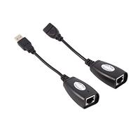 Yosoo Health Gear Cable de Extensión USB a RJ45, Extensor de Red Sobre Cat5/Cat6