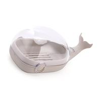 Yosoo Health Gear Caja de con Tapa Caja de de Drenaje de PP Cubierta Abatible en Forma de Ballena de Doble Capa para Baño Viajes Camping Adecuado para Uso en Barra de en Lavandería Balcón (Gray)