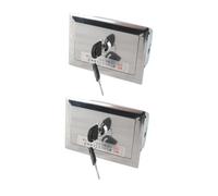 Yosoo Health Gear Caja de Interruptor de Llave, Acero Inoxidable con Llaves, Cerradura de Puerta de Persiana Enrollable Compacta para Soluciones de Garaje y Almacenamiento