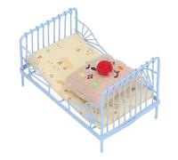 Yosoo Health Gear Cama en Miniatura 1:12, Muebles de Casa de Muñecas de | Accesorio de Colchón de Tela de Esponja con Patrón Bonito para Decoración de Casa de Muñecas