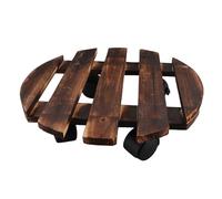 Yosoo Health Gear Carrito para Plantas, Soporte para Plantas con Ruedas de Madera con Ruedas Universales Bloqueables, Base de Rodillo para de Madera Engrosada Que Soporta hasta 80 Kg para Macetas de