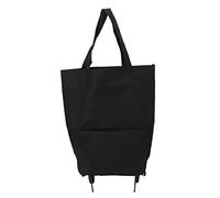 Yosoo Health Gear Cartro de Compras Plegable con Ruedas Bolsas de Almacenamiento de Tela Multifuncionales Carro Plegable Ligero Portátil, Ruedas Plegables, Bolsas de Comestibles Reutilizables, (BLACK)