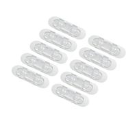 Yosoo Health Gear Clips Adhesivos para Cables, Clips para Cables de Pared de Acrílico y PP, Organizador de de 10 Piezas con Configuración sin Taladros, Sujeción Firme, Enrutamiento Rápido de para (L)
