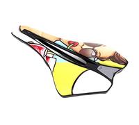 Yosoo Health Gear Cojín para Sillín de Bicicleta, Asiento de Bicicleta de Cuero de Microfibra PU con Ventilación Hueca 240 X 145 Mm, Soporte de Espuma EVA Cola Reflectante Diseño Impermeable para