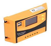 Yosoo Health Gear Controlador de Carga Solar de 12 V 24 V PWM Regulador de Carga Solar ABS Dual USB Pantalla Grande IP32 para RV Cabina de Usuarios Fuera de la Red Sistemas de Baterías de Plomo
