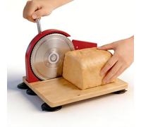 Yosoo Health Gear Cortador de Pan Manual, Herramienta de Corte de Manivela, Espesor Ajustable, Corte Uniforme, para Pan Casero, Desayuno (rojo)