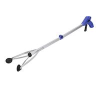 Yosoo Health Gear Diseño Plegable de Aleación de Aluminio del Recolector de Basura, Alcance Extendido para Evitar Doblar el Bloqueo de Posición del Mango (mango azul)