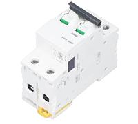 Yosoo Health Gear Disyuntor en Miniatura 2P PA66 Montaje en Riel DIN Interruptor de Protección contra Sobrecarga de bajo Voltaje 400V 20A 6000A Capacidad de Ruptura para Cajas de Distribución de