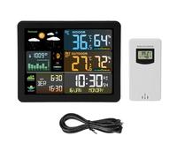 Yosoo Health Gear Estación Meteorológica Inalámbrica con Pantalla a Color, Temperatura Digital, Humedad, Fase Lunar, para Monitor de Pronóstico Interior y Exterior