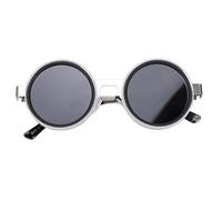 Yosoo Health Gear Gafas de Sol de Tinte Ajustable, Gafas ND2-400 de Montura Redonda con Estructura de Metal para PC y Lentes de Filtro ND de 49 Mm, Control de Luz Ajustable para Pesca, Conducción,