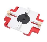 Yosoo Health Gear Herramientas de Carpintería de Aluminio Bisagra de Puertas Posicionamiento Posicionamiento de la Guía de Bloqueo de Deslizización 2 en 1 Aleación de Profundidad Ajustable