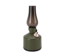 Yosoo Health Gear Humidificador con Lámpara de Queroseno Vintage, Difusor de Aromaterapia de Niebla Fría ABS de 260 Ml con 2 Configuraciones de Niebla, Luz Nocturna con Atenuación Continua para el