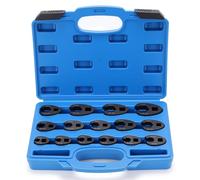 Yosoo Health Gear Juego de 15 llaves de pata de gallo Llaves Combinadas Crowfoot de 1/2' y 3/8' CR-MO-Acero，Herramientas Métricas de 8 a 24 mm de Pie Caja,Llave Para Tuercas Abocinadas