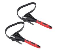 Yosoo Health Gear Juego de 2 Llaves de Correa, Llave de Correa de Goma de 6 Pulgadas para Tapas de Tarros, Cabezales de Ducha, Tuberías, con Asas Antideslizantes, para el Hogar, Garaje,