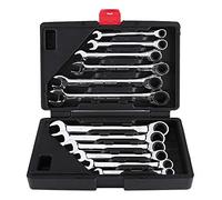 Yosoo Health Gear Juego de llaves de trinquete, llave de tubo de 12 piezas de 8-19 mm, juego de llaves combinadas métricas de acero al cromo vanadio, llave de trinquete reversible