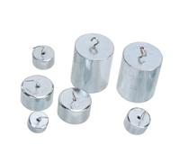 Yosoo Health Gear Juego de Pesas con Gancho, Pesas con Gancho de Acero Cromado, 7 Piezas, 10 G, 20 G, 50, 200, ± 2% de Precisión para Experimentos de Física, Pruebas de Equilibrio, Laboratorio,