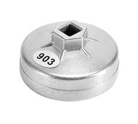 Yosoo Health Gear Llave Filtro Aceite, Llave de Filtros, Llave de Filtro de Aceite de Aluminio Tipo Tapa, Herramienta de Eliminación de Zócalo de Filtro de Aceite de Aluminio de 14 Flautas de 74 mm