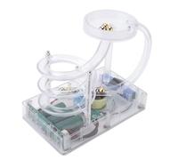 Yosoo Health Gear Máquina de Movimiento Perpetuo de Arte Cinético, Juguete de Escritorio con Bola Rodante sin Parar, Artilugio de Física Científica con Batería Incorporada para De (Transparente)