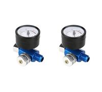 Yosoo Health Gear Medidor de Aire de Pistola de Pintura en Aerosol de 2 Piezas, Medidor de Regulador de Presión de Aire de 1/4, Medidor de Regulador de Pistola de Pintura Neumática, Accesorio de