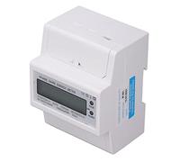 Yosoo Health Gear Medidor de Energía en Riel DIN, Medidor de Potencia Digital Monofásico DC220V Pantalla LCD Montada en Riel de 35 Mm Lectura Remota para Fábricas, Oficinas, Tiendas y Talleres