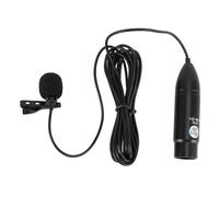 Yosoo Health Gear Micrófono Lavalier Omnidireccional XLR de 48V, Micrófono de Solapa Mono con Reducción de Ruido, Incluye Clips y Paravientos; Ideal para Grabaciones, Entrevistas