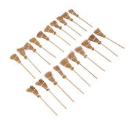 Yosoo Health Gear Mini Escoba de Bruja, Escoba de Bruja en Miniatura, 20 Piezas de Paja y bambú, 14 Cm, 5,5 Pulgadas, con Cuerda Blanca para Fiesta de Halloween, Escenario, Casa de Muñecas, Jardín