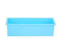 Yosoo Health Gear Molde de Jabón de Silicona de 1200 Ml Kit de Bricolaje con Caja de Madera, Molde de Pan Rectángulo de 1200 Ml para Nave Hecha a Mano, Suministros de Jabón Casero, Molde de Cubos (4)