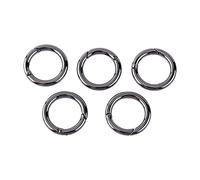 Yosoo Health Gear Mosquetón Redondo de Aleación de Zinc, Mosquetones de Bloqueo con Hebilla de Anillo Edc 5 UDS, Clips a Presión de Resorte, Gancho, Llavero, Llavero, Hebilla