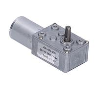 Yosoo Health Gear Motor de CC Motor de Engranaje Helicoidal de Latón y Aluminio DC12V 2RPM Cableado Reversible de Salida Perpendicular con Bloqueo Automático para Abridores de Puertas Mini