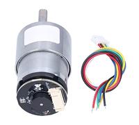 Yosoo Health Gear Motor de Engranaje de Reducción de Velocidad DC12V Motor de Engranaje Eléctrico Micro DC con Codificador Aleación de Cobre Salida de Fase AB Avance hacia Atrás para Máquinas (178RPM)