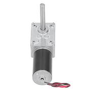 Yosoo Health Gear Motor de Engranaje Helicoidal Acero Cobre Latón Reductor de Engranajes DC12V DC24V Mini Motor Eléctrico Autoblocante 8 X 51 Mm Eje Tipo D para Control de Automatización (DC24V 12RPM)