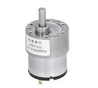 Yosoo Health Gear Motor de Engranaje Helicoidal de Cobre DC Motor de Engranaje Helicoidal 12 V 600 RPM Eje de Salida Perpendicular Autoblocante para Abridores de Puertas de Ventanas Mini