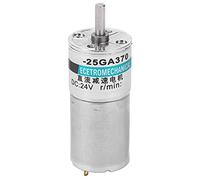Yosoo Health Gear Motor de Engranajes CC Micro Motor de Cobre 24 V Baja Velocidad 5 a 50 RPM CW CCW Velocidad Ajustable Alto par Operación Silenciosa para Robots Tocadiscos CNC Automatización (30