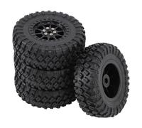 Yosoo Health Gear Neumáticos de Rueda de Coche RC para Neumáticos de Goma para Camioneta con Control Remoto, Se Adapta a LC79, Tracción Mejorada (Black)