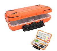 Yosoo Health Gear Organizador Impermeable de Caja de Aparejos de Pesca con Compartimentos de Doble Cara para Cebo, Anzuelos y Accesorios. Estuche de Plástico (Modelo C, L 39x39x4,5 cm /