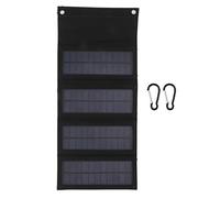 Yosoo Health Gear Panel solar portátil, 40 W, cargador plegable monocristalino negro, para exteriores, camping, senderismo, carga de emergencia